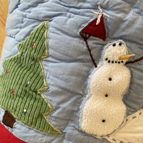 COPY - Pottery Barn Kids Quilted Textured Bumper WINTER WONDERLAND Hard to Find - Picture 5 of 11
